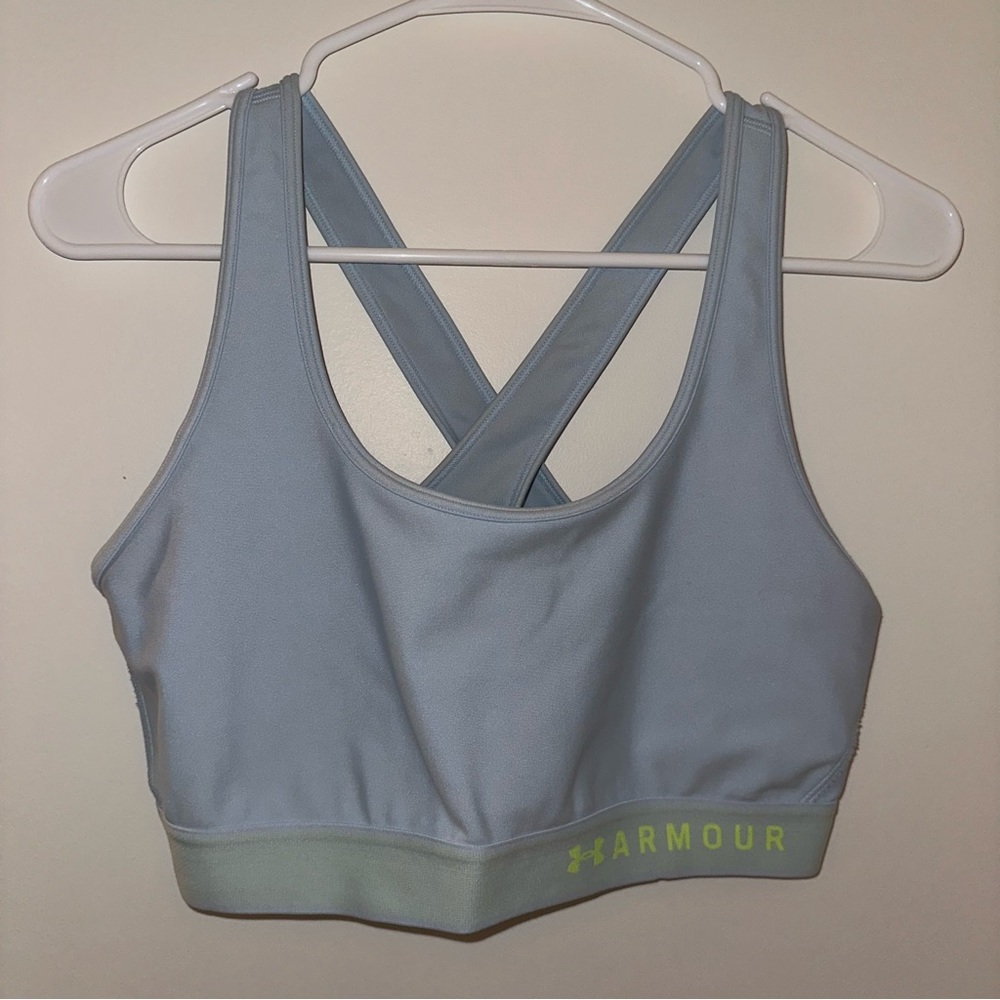 Under Armor light blue sports bra size XL